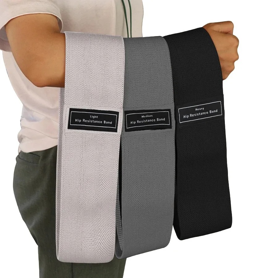 Yoga Fitness Resistance Band - ファブリック抵抗ヒップブーティーバンド臀部太もも弾性トレーニングバンドスクワットサークルストレッチフィットネスストリップループヨガジム機器