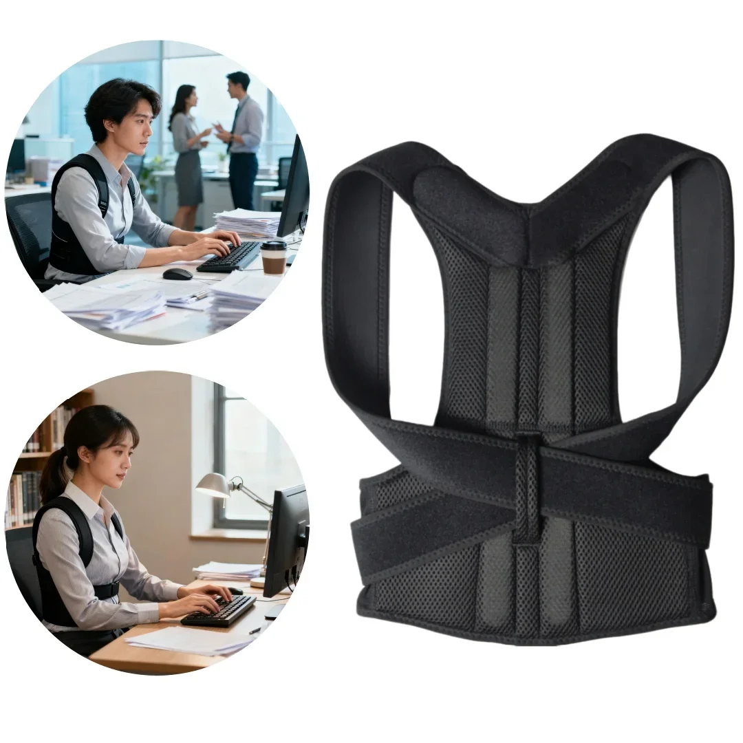 Posture Corrector Back - 新しい上背部姿勢矯正器、鎖骨サポート矯正器、背筋矯正ショルダーブレースストラップ