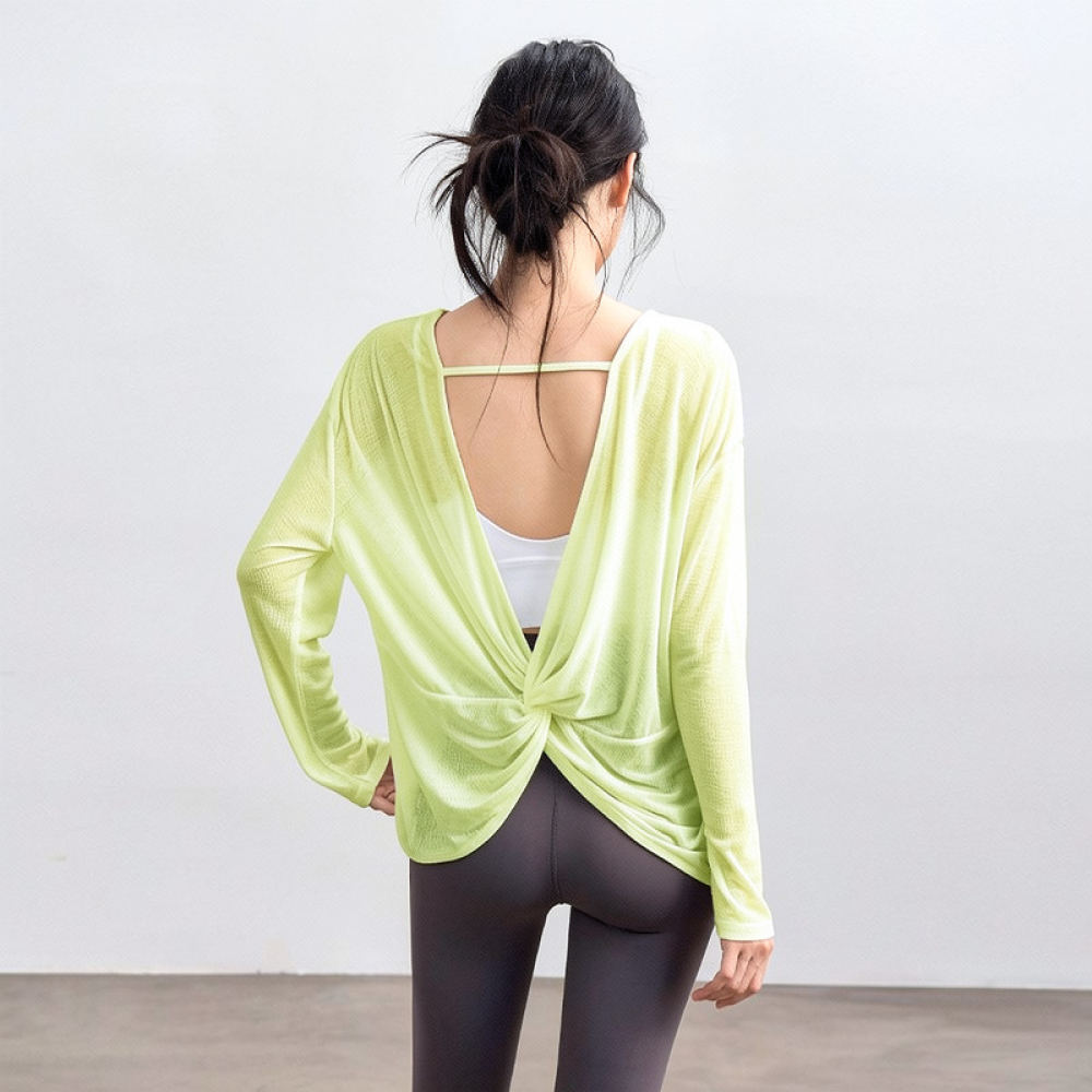 女性用 軽量ヨガブラウス 長袖 ゆったりとしたスポーツシャツ - Yoga Fitness Training のレビューと価格