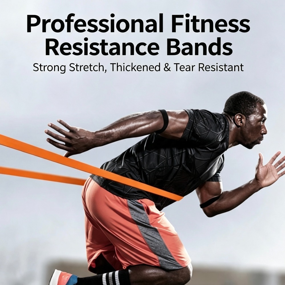 厚手のレジスタンスループバンド、25-65ポンドの弾性ストレ - Yoga Fitness Resistance Band のレビューと価格