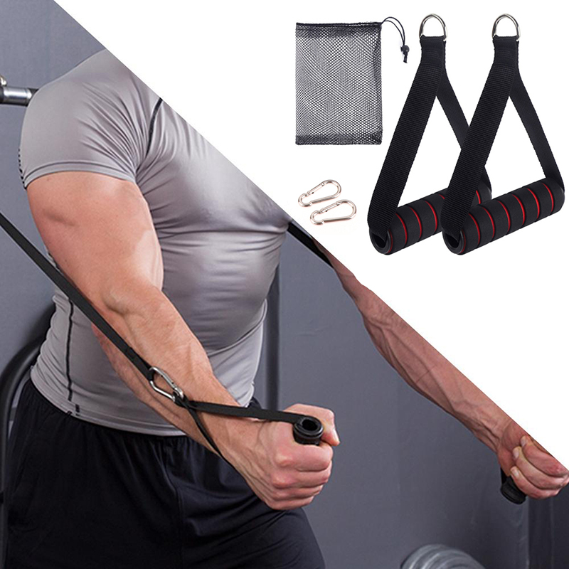ヘビーデューティーケーブルマシンハンドル（フック付きDリング - Yoga Fitness Resistance Band のレビューと価格